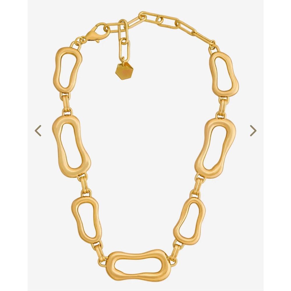 NWT Gorgeous Rare Gemilli Molten Links Gold Necklace - Picture 7 of 12